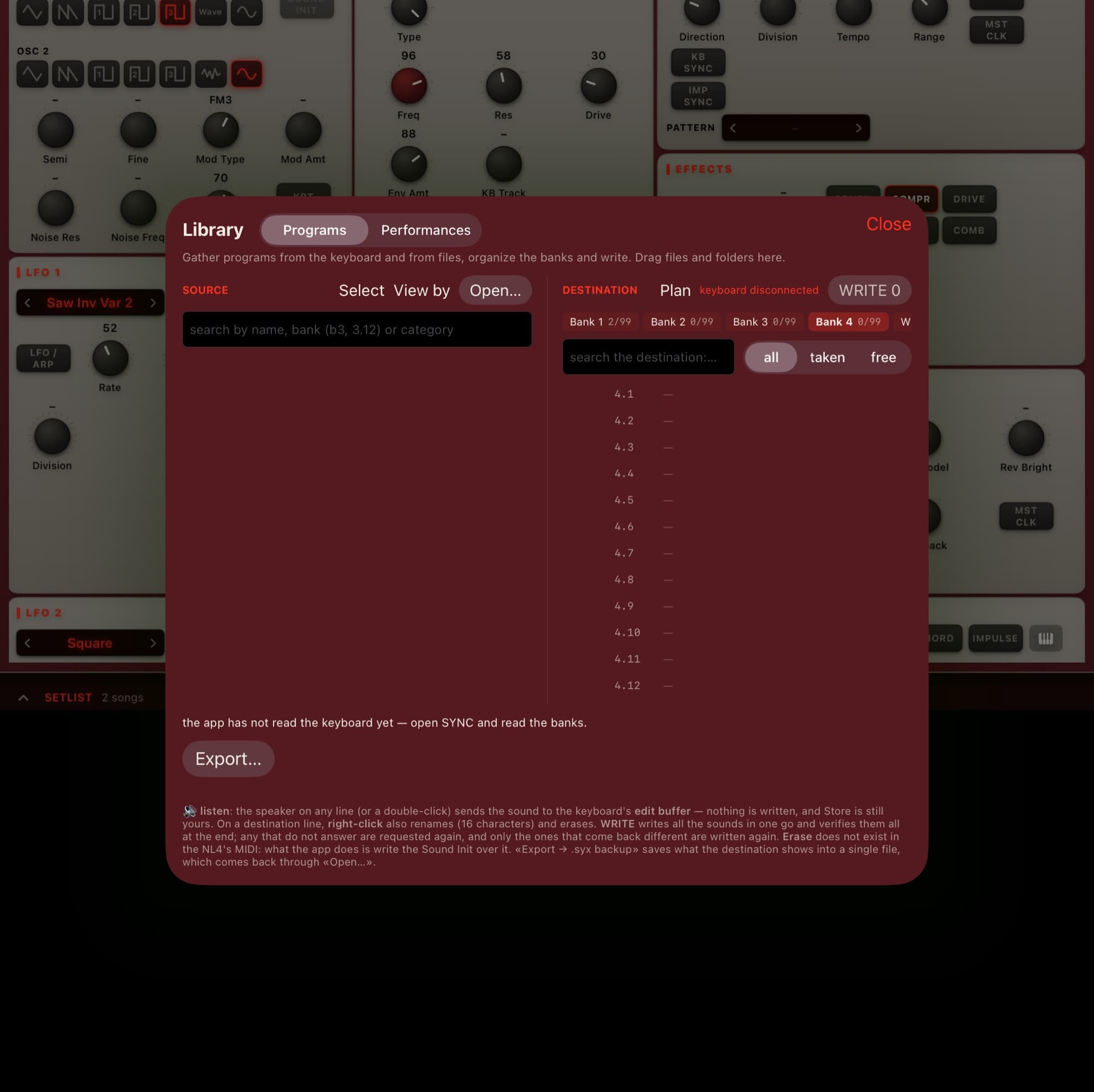 NL4 Editor — Synth editor and librarian — remote panel over MIDI — iPhone, iPad & Mac (1)