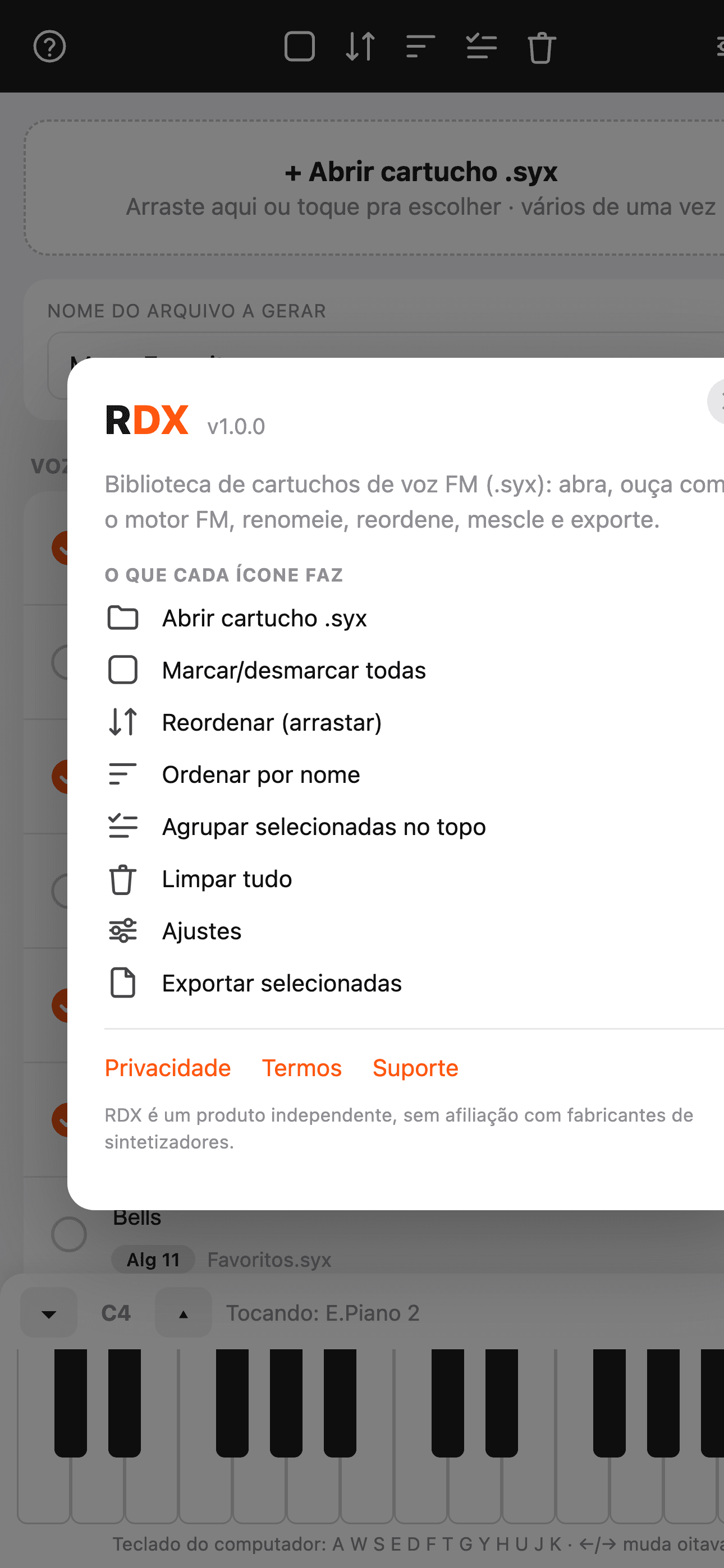 RDX — tela 3