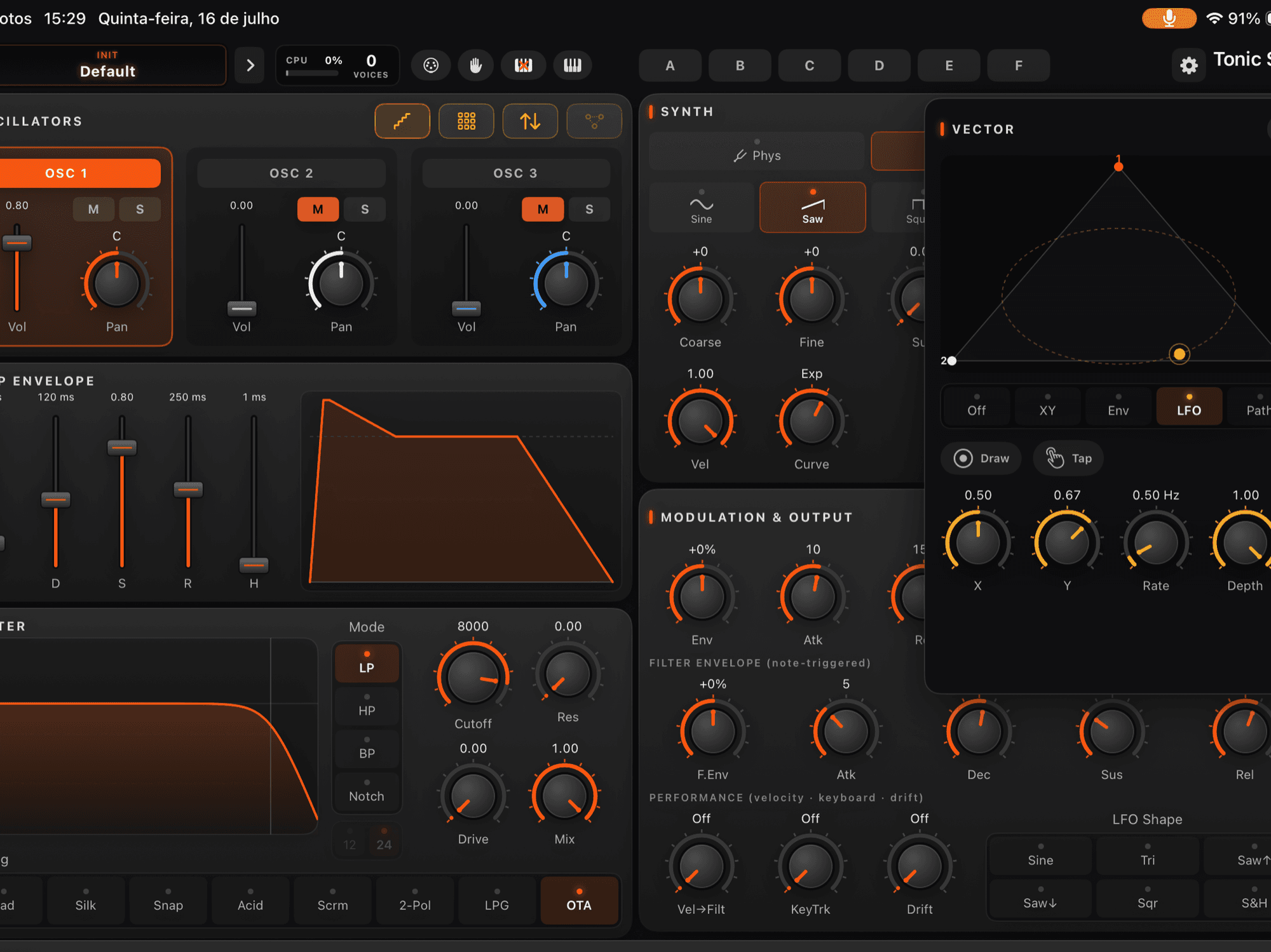 Tonic Synth — Analog-modeling synth & AUv3 for iPhone, iPad & Mac (4)