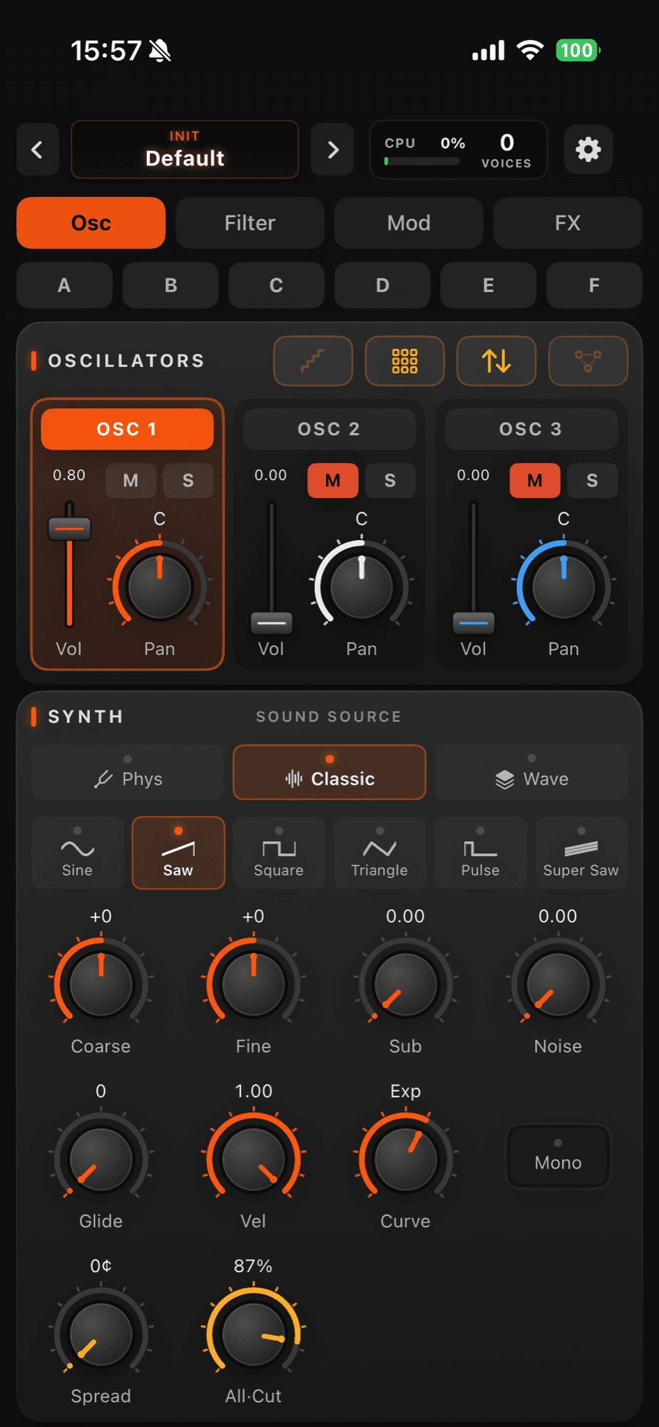 Tonic Synth — Analog-modeling synth & AUv3 for iPhone, iPad & Mac (5)