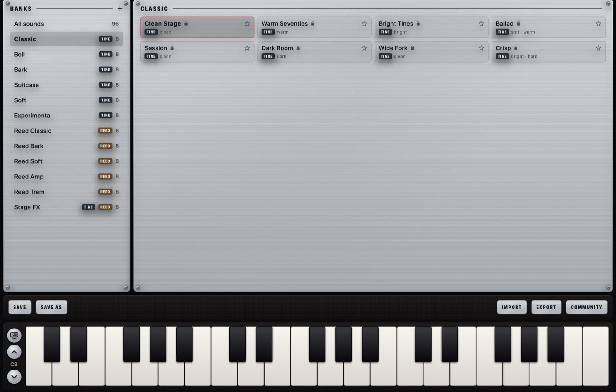 Tonic EP — Piano elétrico de modelagem física — tine e palheta, AUv3 + standalone — iPhone, iPad e Mac (4)